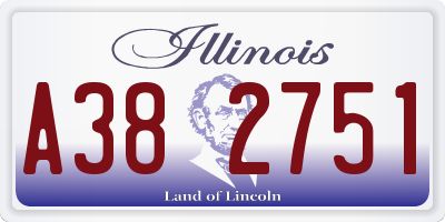 IL license plate A382751