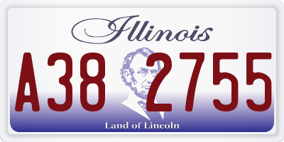 IL license plate A382755