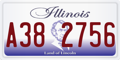 IL license plate A382756