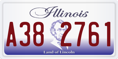 IL license plate A382761