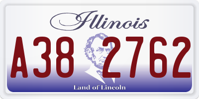 IL license plate A382762