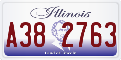 IL license plate A382763