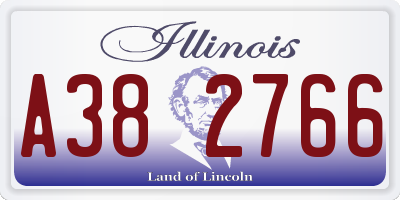 IL license plate A382766