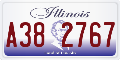 IL license plate A382767