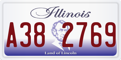 IL license plate A382769