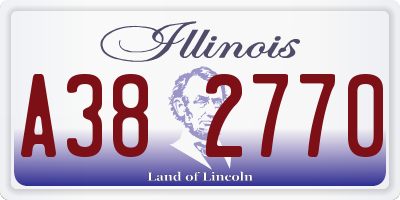 IL license plate A382770