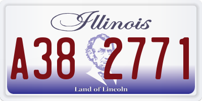 IL license plate A382771