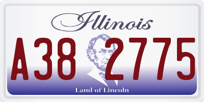IL license plate A382775
