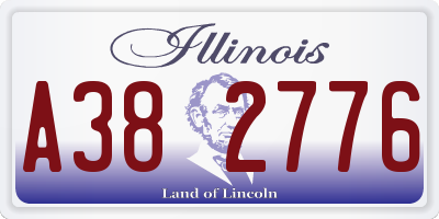 IL license plate A382776