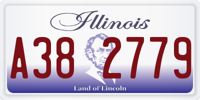 IL license plate A382779