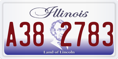 IL license plate A382783