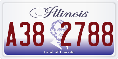 IL license plate A382788