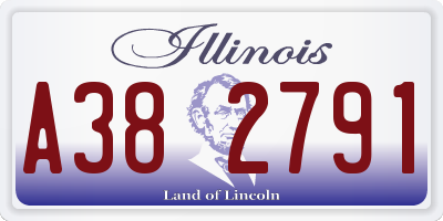 IL license plate A382791