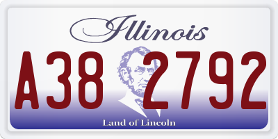 IL license plate A382792