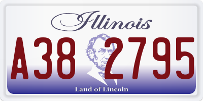 IL license plate A382795