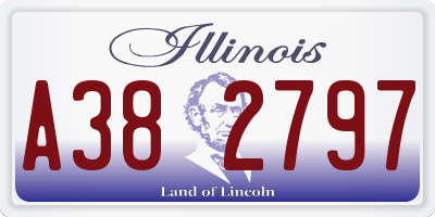 IL license plate A382797