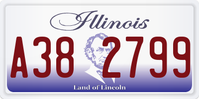 IL license plate A382799