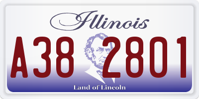 IL license plate A382801