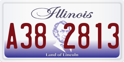 IL license plate A382813