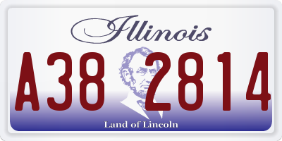 IL license plate A382814