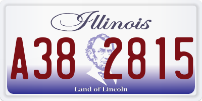 IL license plate A382815
