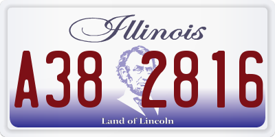 IL license plate A382816