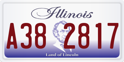 IL license plate A382817