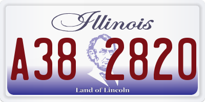 IL license plate A382820