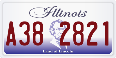 IL license plate A382821