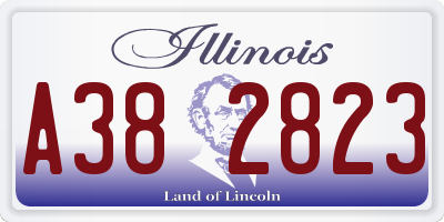 IL license plate A382823