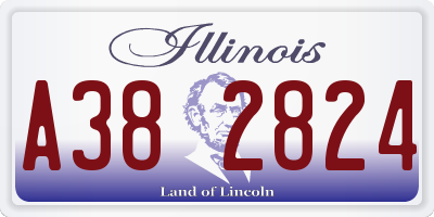 IL license plate A382824