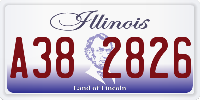 IL license plate A382826