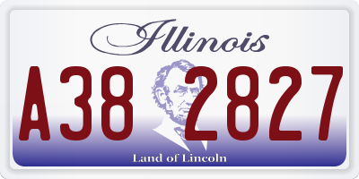 IL license plate A382827