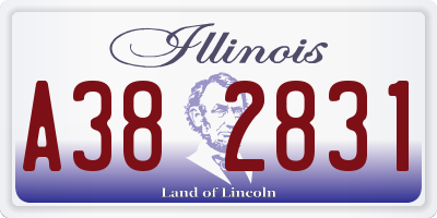 IL license plate A382831
