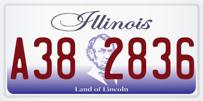 IL license plate A382836