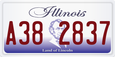 IL license plate A382837
