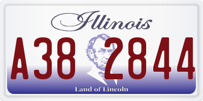 IL license plate A382844