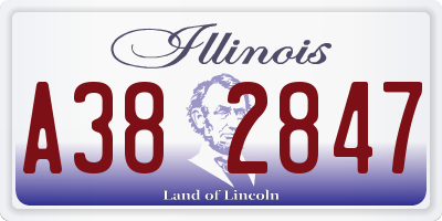 IL license plate A382847
