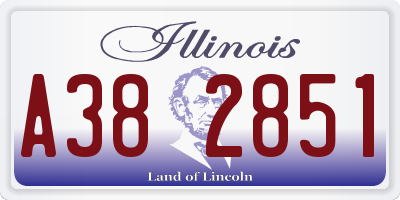 IL license plate A382851