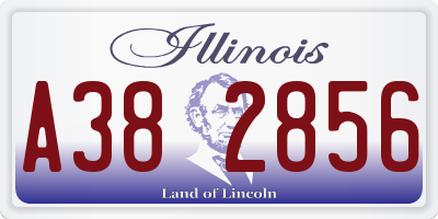 IL license plate A382856