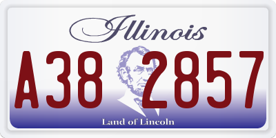IL license plate A382857