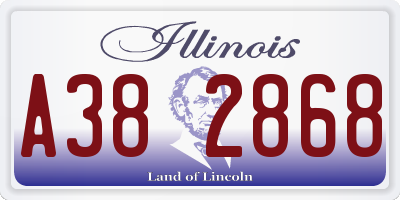 IL license plate A382868