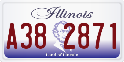 IL license plate A382871