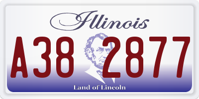 IL license plate A382877