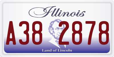 IL license plate A382878