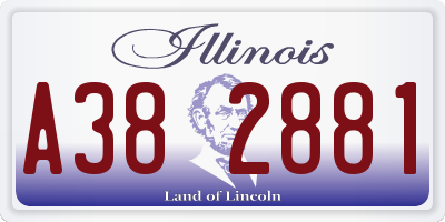IL license plate A382881