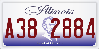 IL license plate A382884