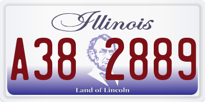 IL license plate A382889