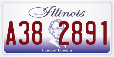 IL license plate A382891