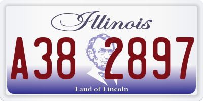 IL license plate A382897